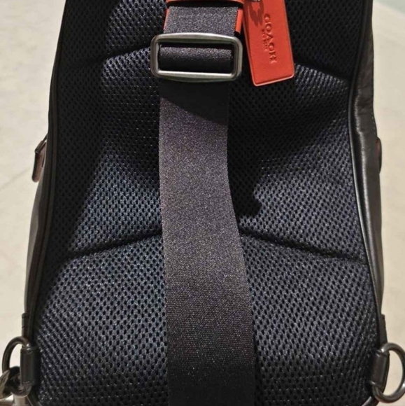 Coach Men's Ethan Sling Brown Signature  Canvas Leather Backpack Travel Bag - Picture 5 of 7